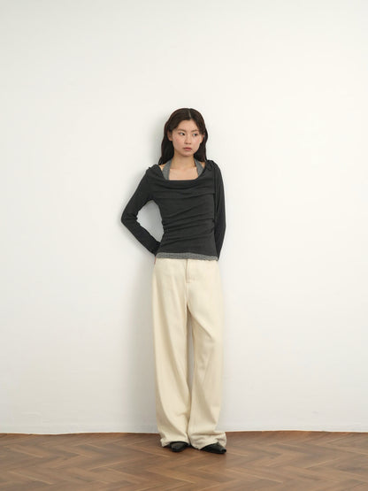 dot halter layered tops