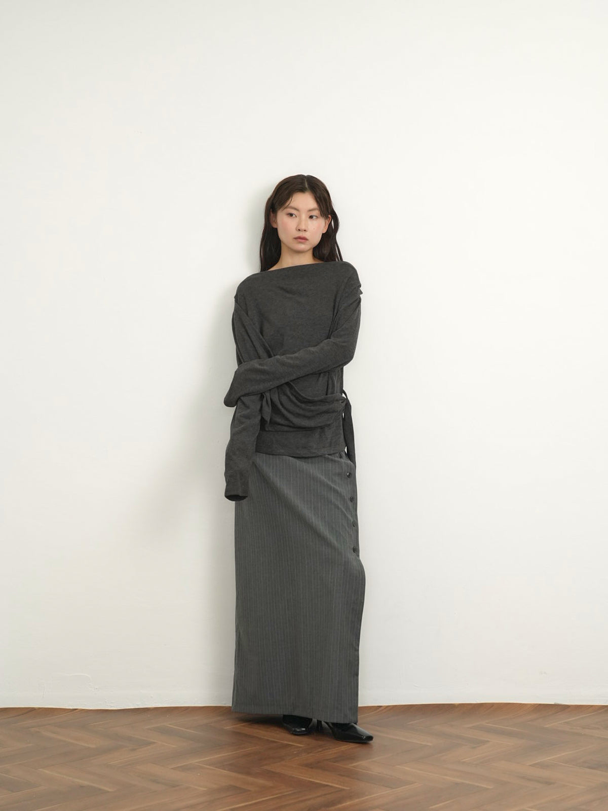 wrap knit tops