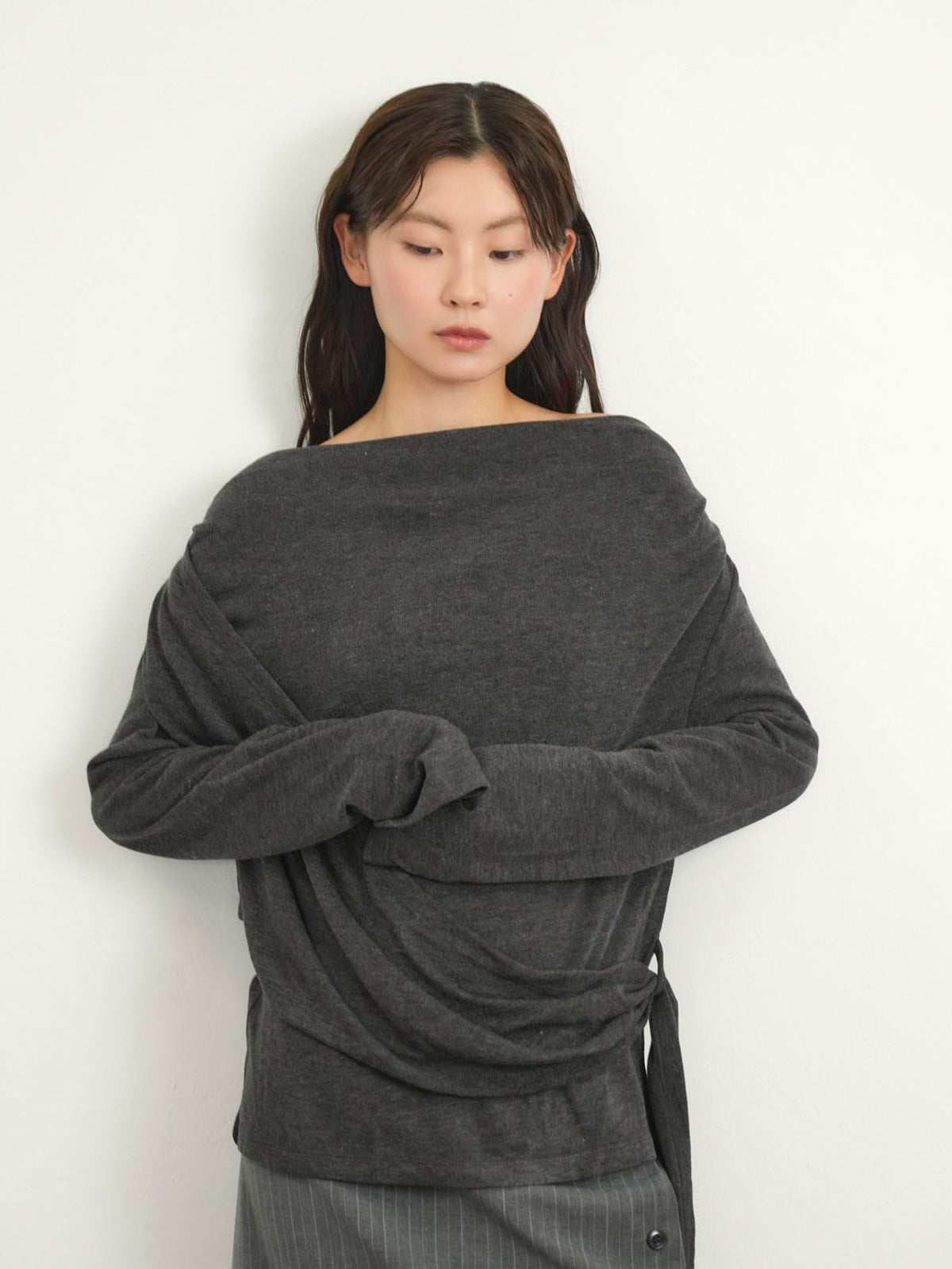 wrap knit tops