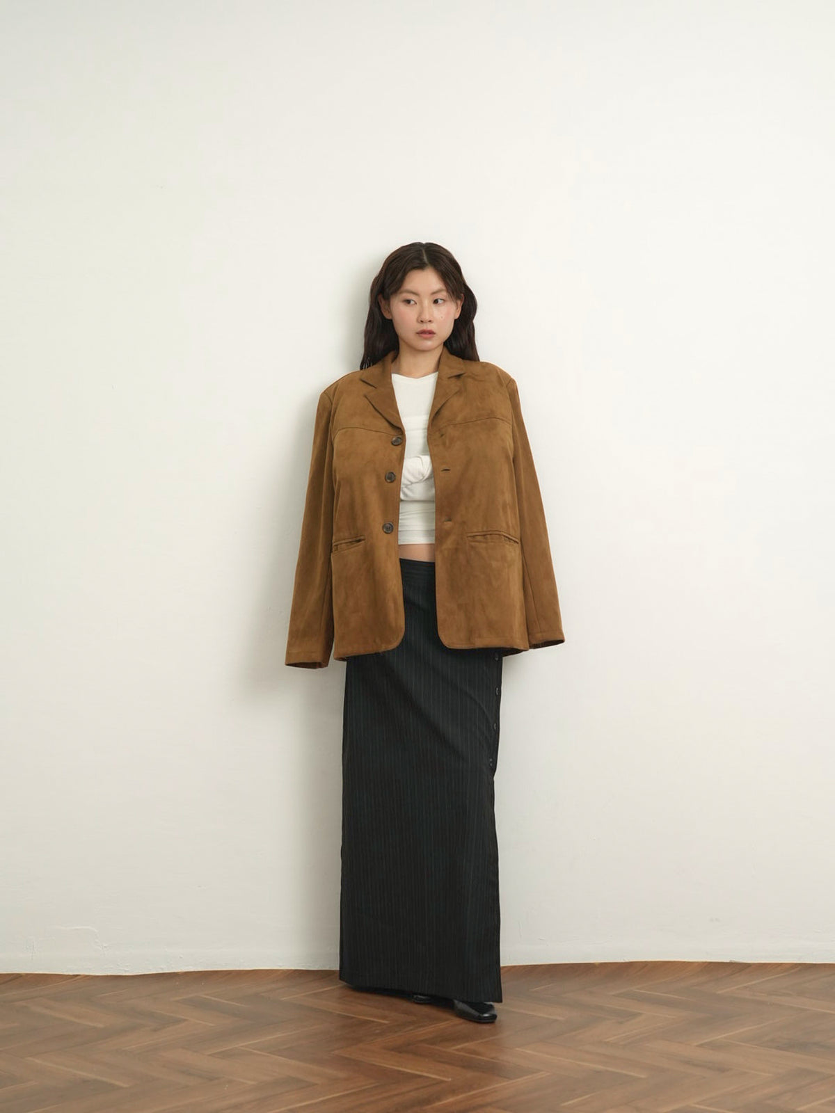 loose suede jacket
