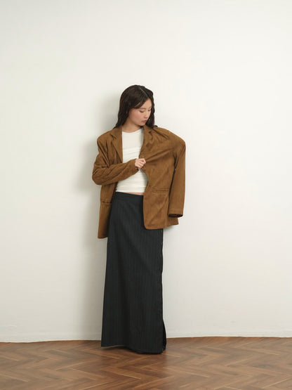 loose suede jacket