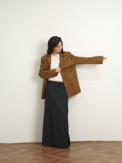 loose suede jacket