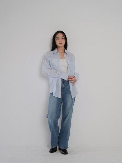 stretching straight jeans