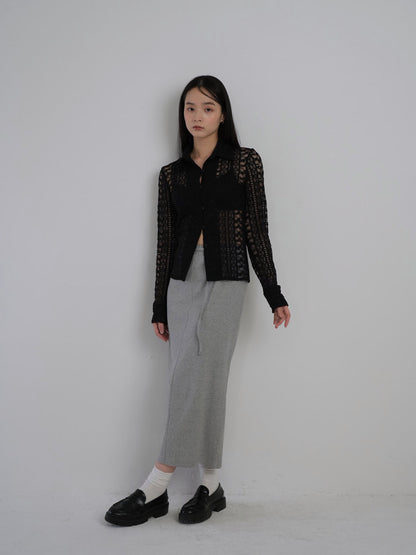sheer lace shirt