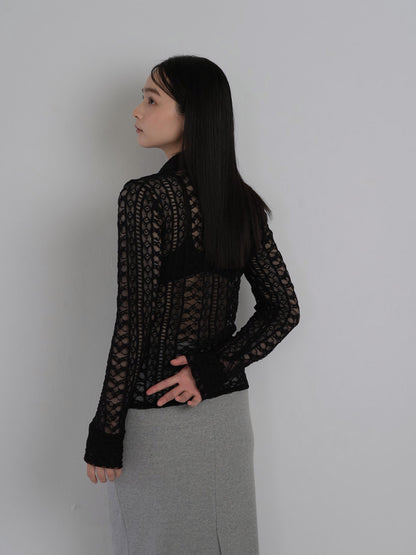 sheer lace shirt