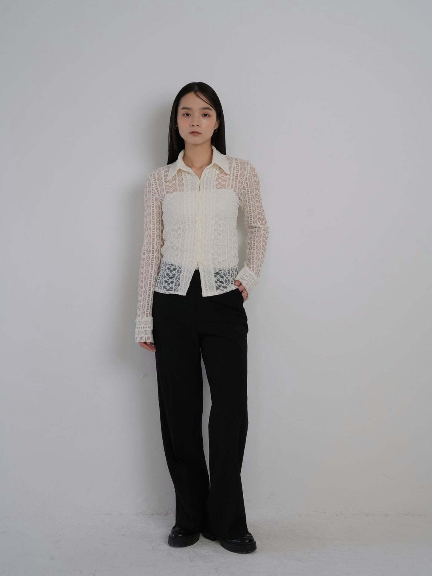 straight casual slacks