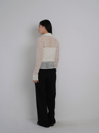 sheer lace shirt