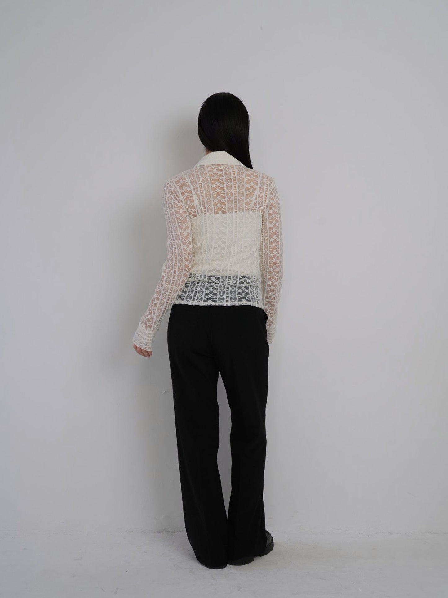 sheer lace shirt