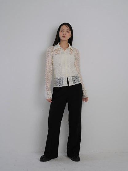 sheer lace shirt