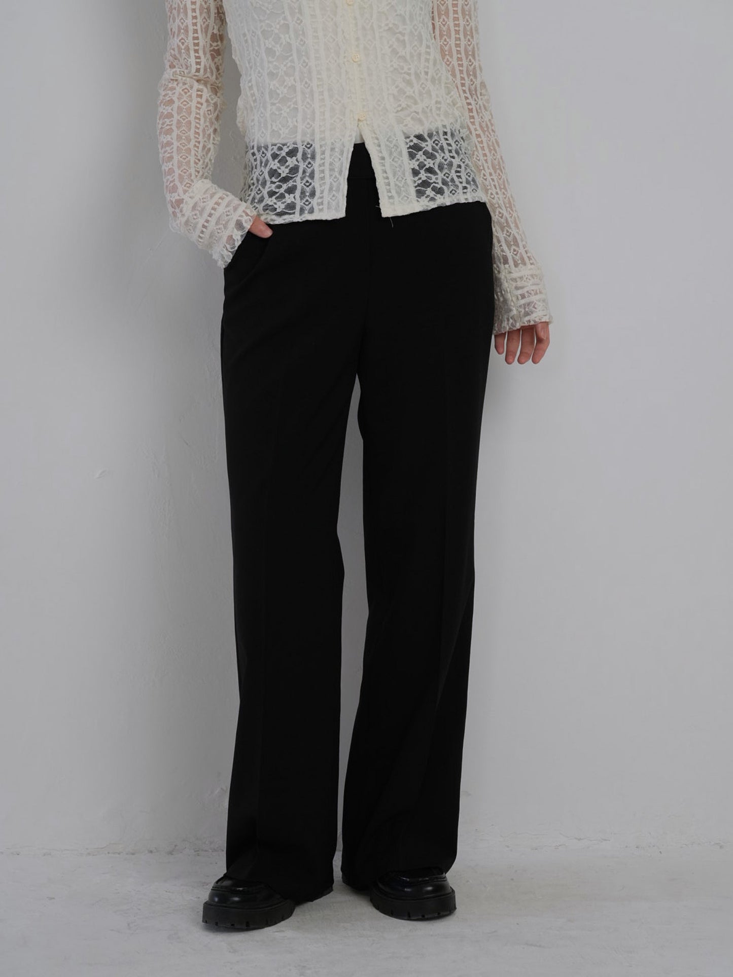 straight casual slacks
