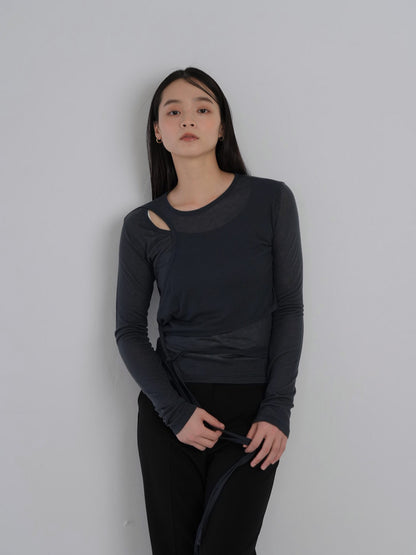 sheer wrap tops