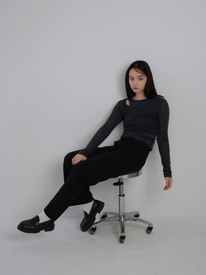 straight casual slacks