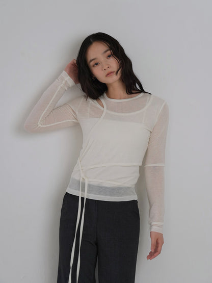 sheer wrap tops