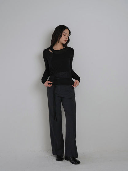 straight casual slacks