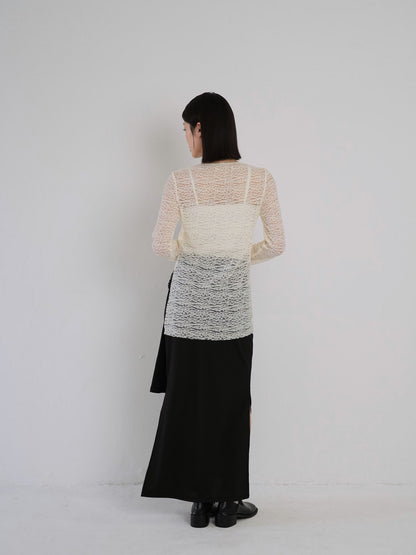 lace slit tee