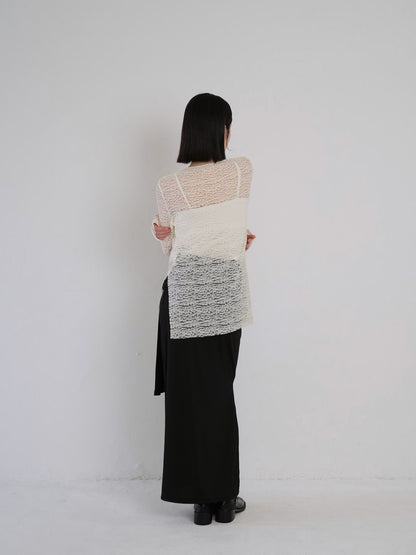 lace slit tee