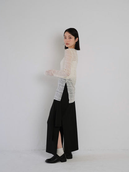 lace slit tee