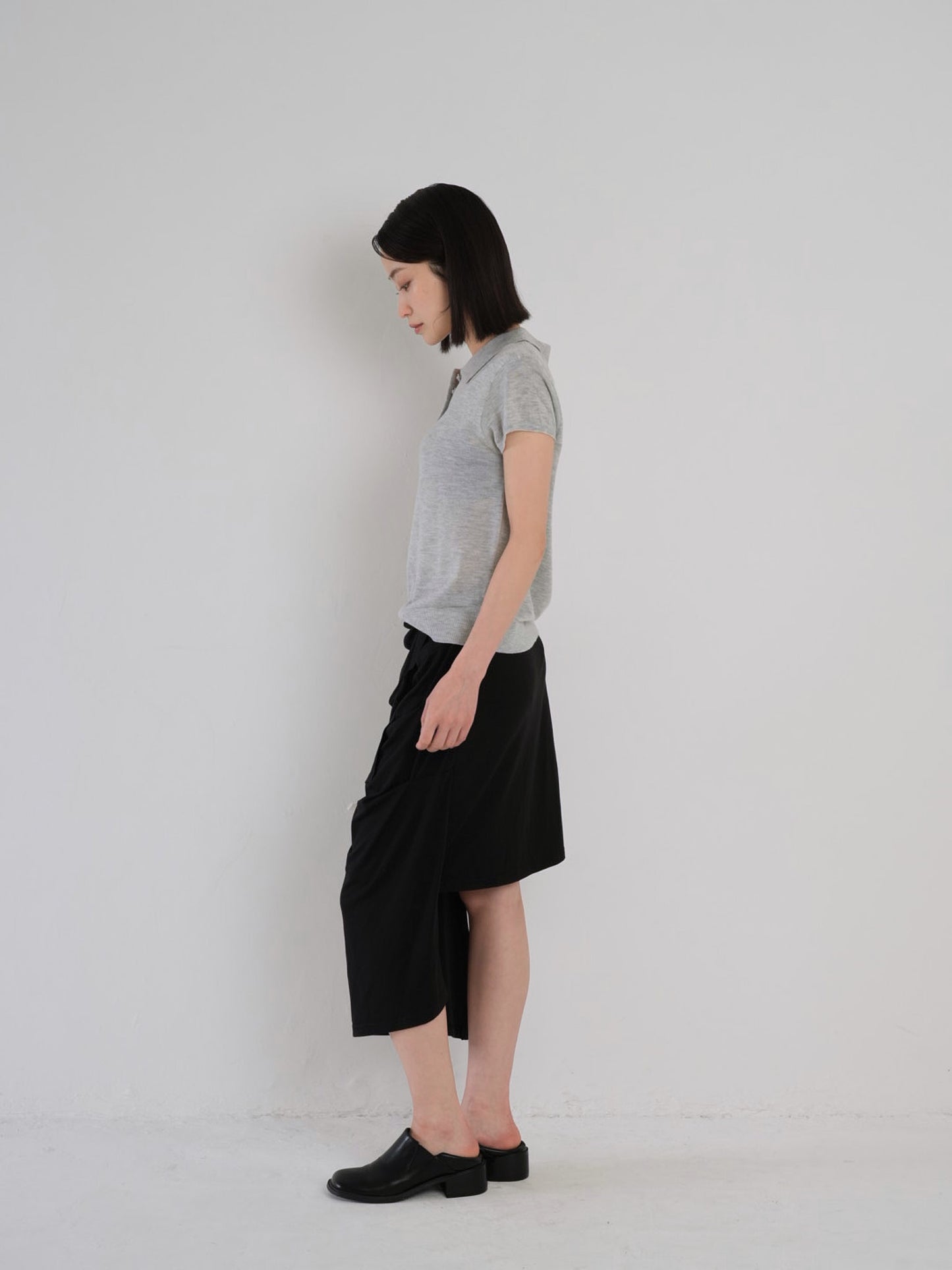 multi draping wrap skirt