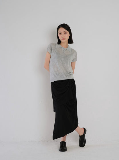 multi draping wrap skirt