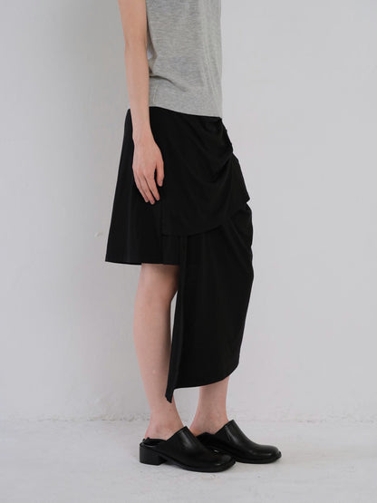 multi draping wrap skirt