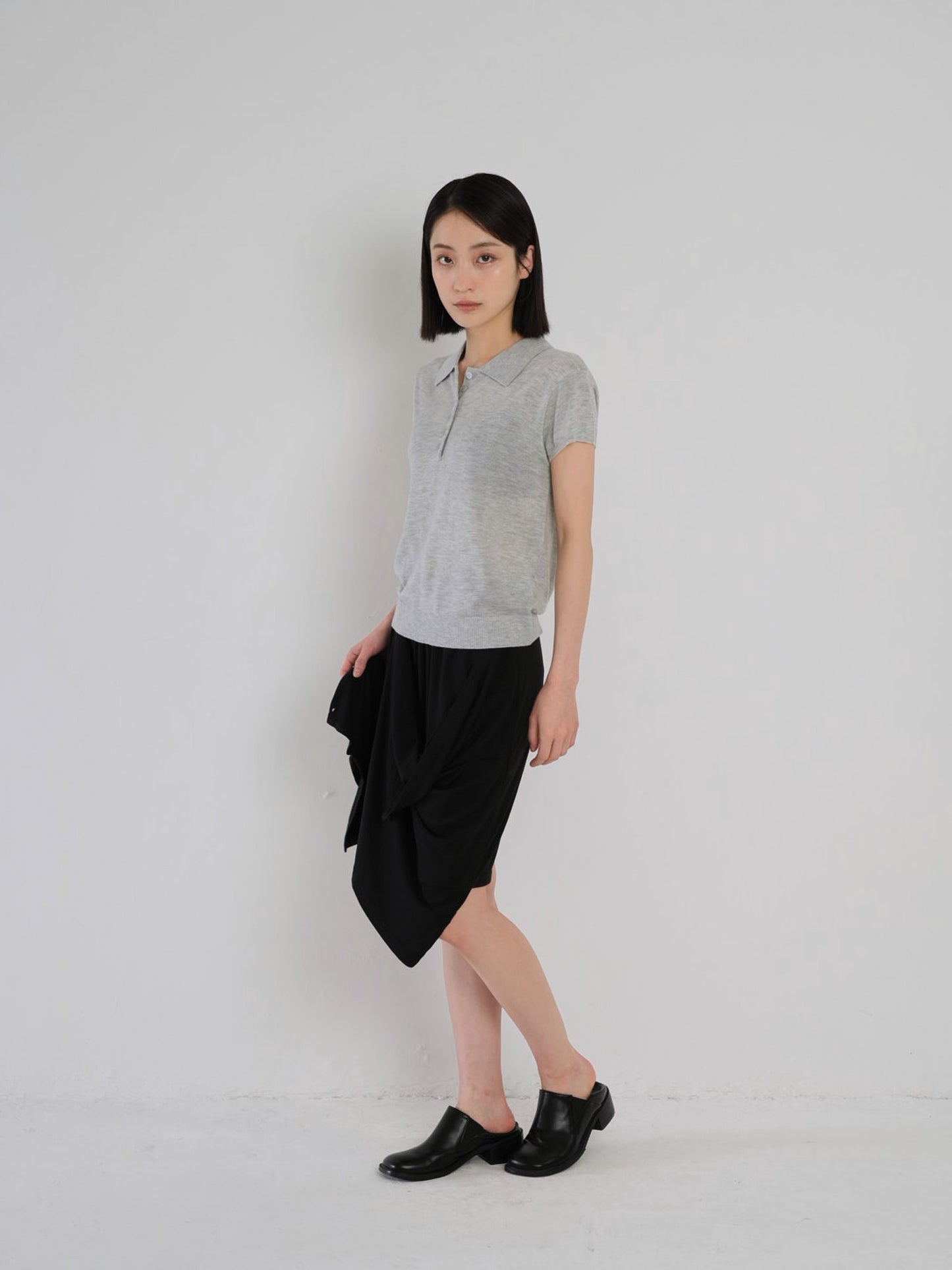 multi draping wrap skirt