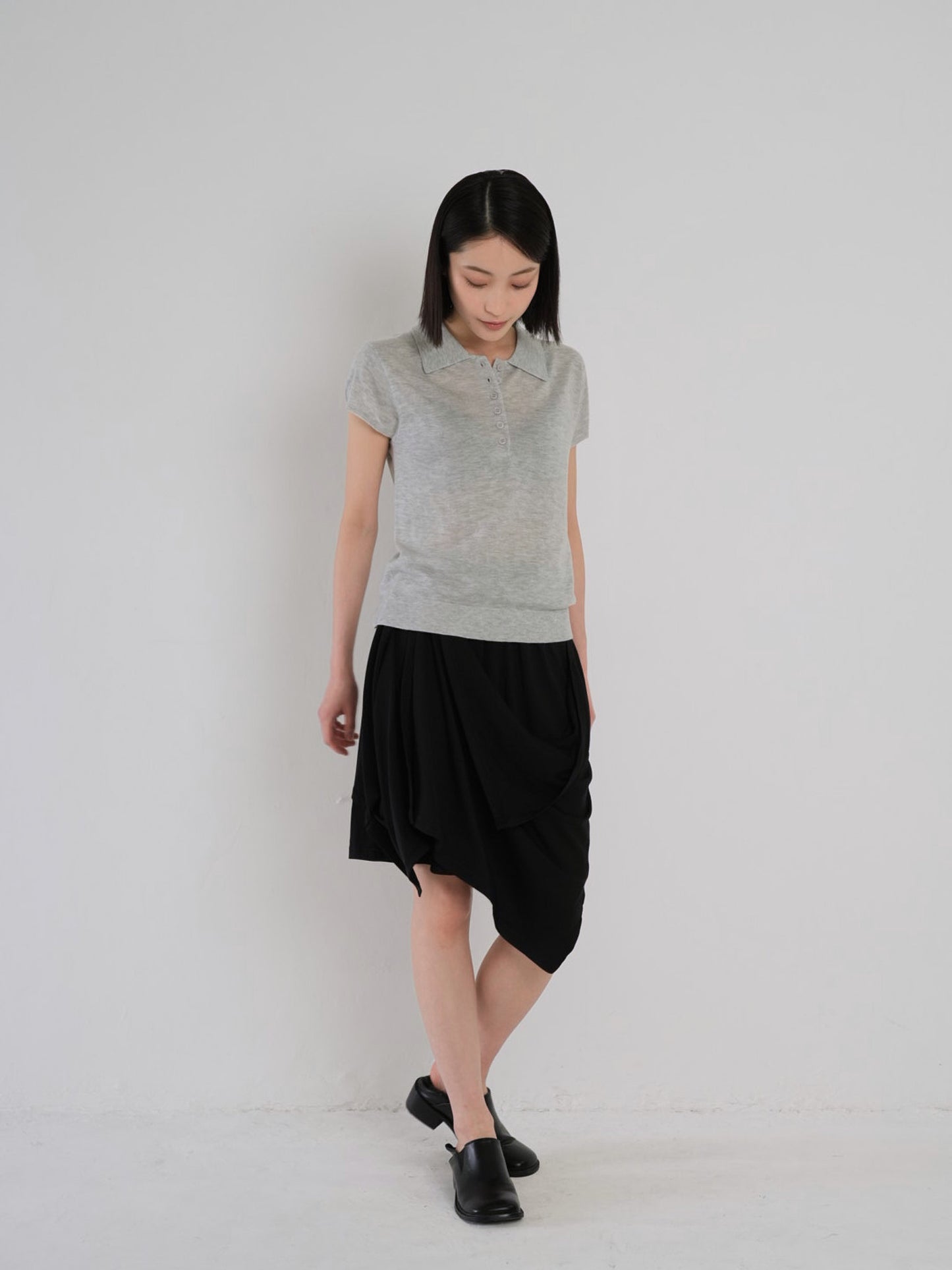 multi draping wrap skirt