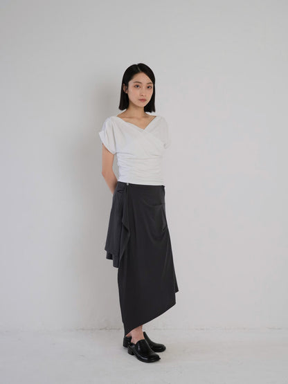 multi draping wrap skirt