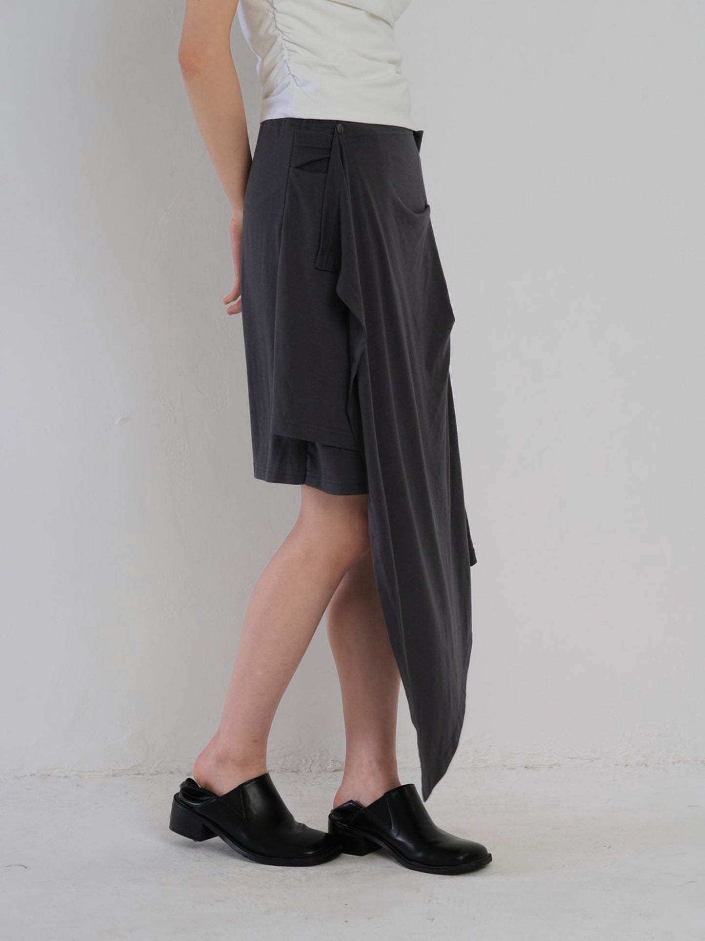multi draping wrap skirt