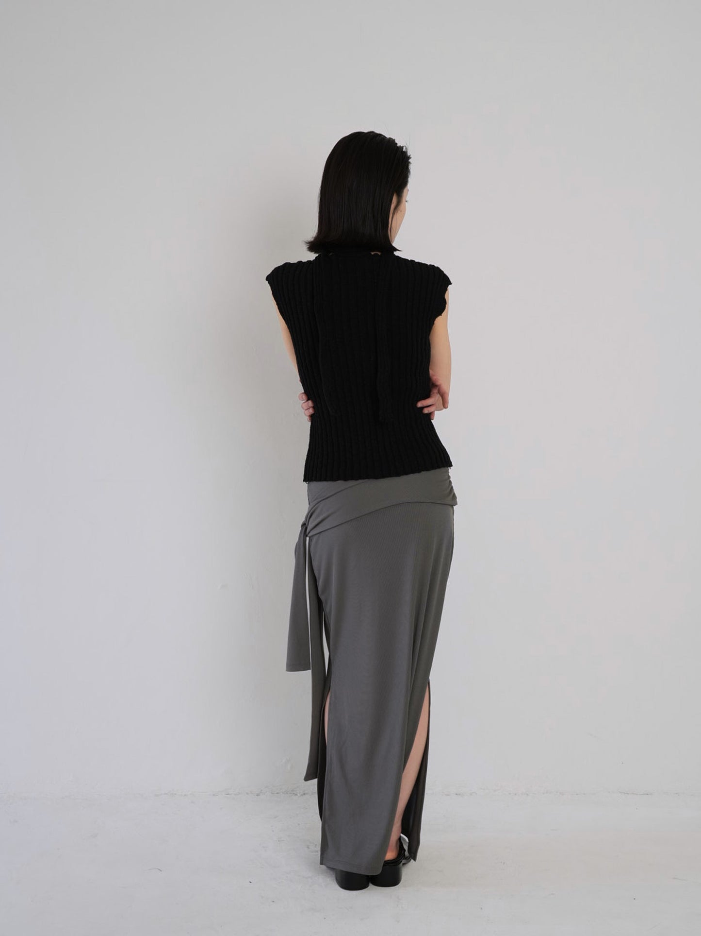 belt maxi skirt