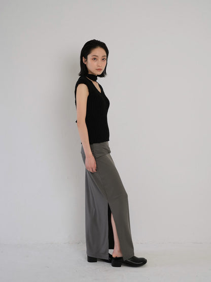 belt maxi skirt