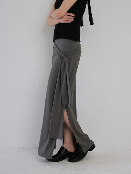 belt maxi skirt