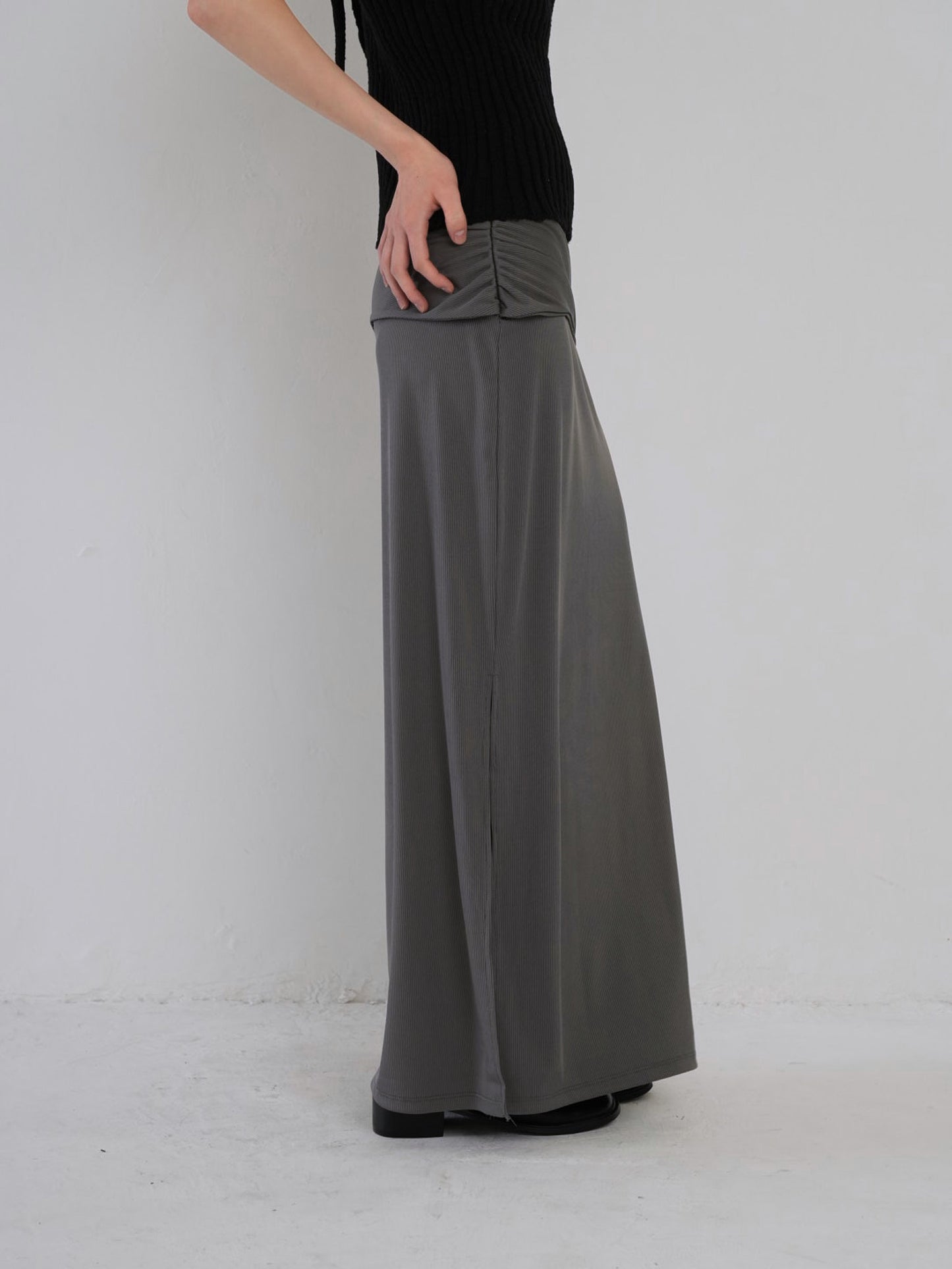 belt maxi skirt