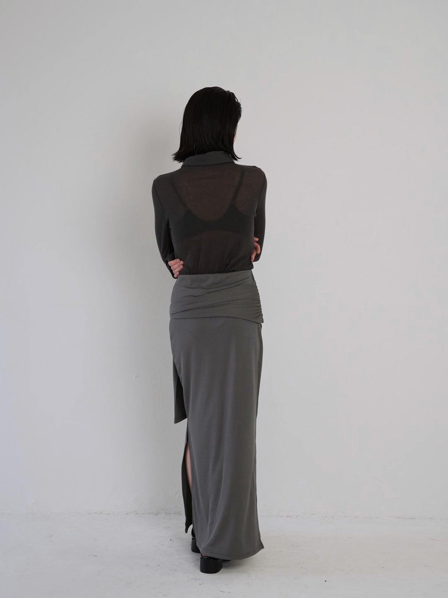 belt maxi skirt