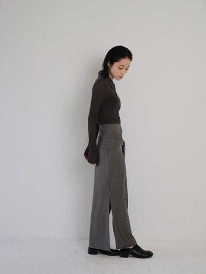 belt maxi skirt