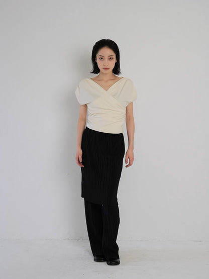 V shirring tee