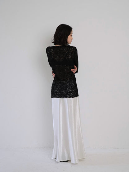 lace slit tee