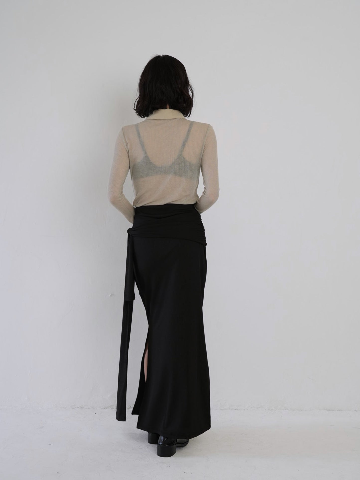 belt maxi skirt