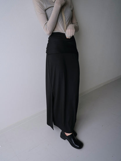 belt maxi skirt