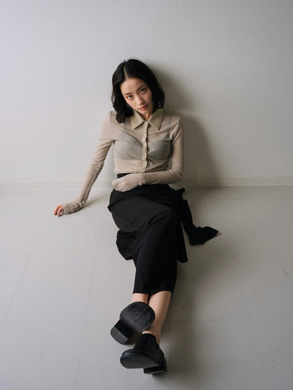 belt maxi skirt