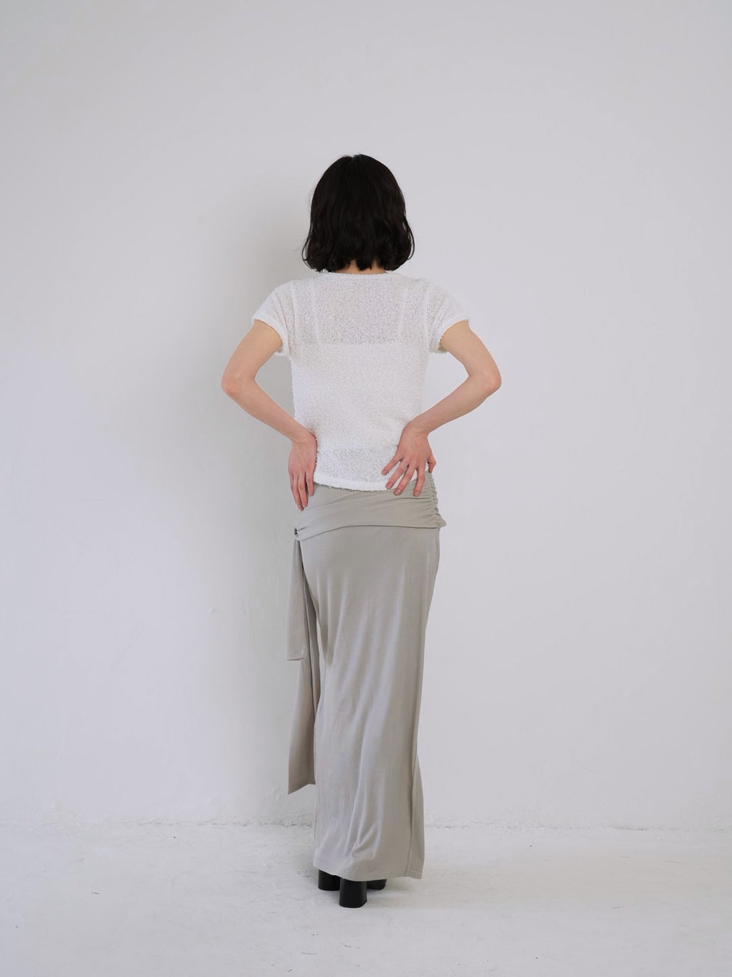belt maxi skirt