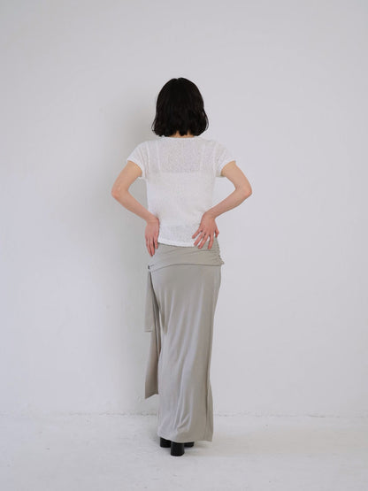 belt maxi skirt