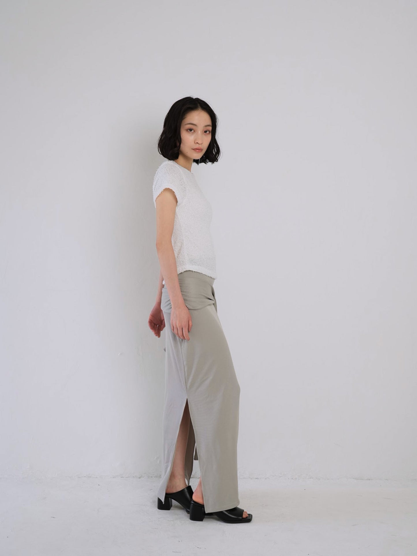 belt maxi skirt