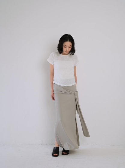 belt maxi skirt