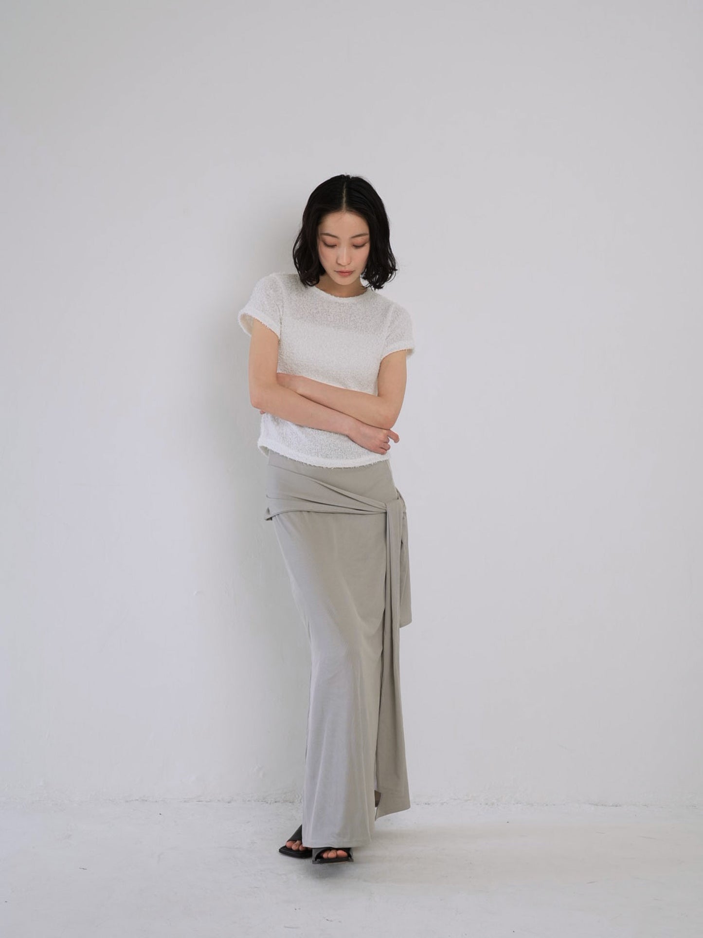 belt maxi skirt