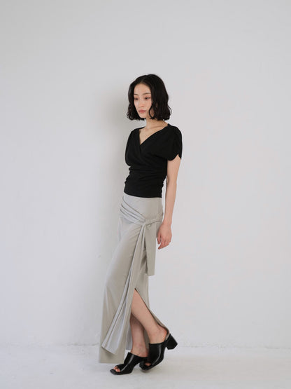V shirring tee
