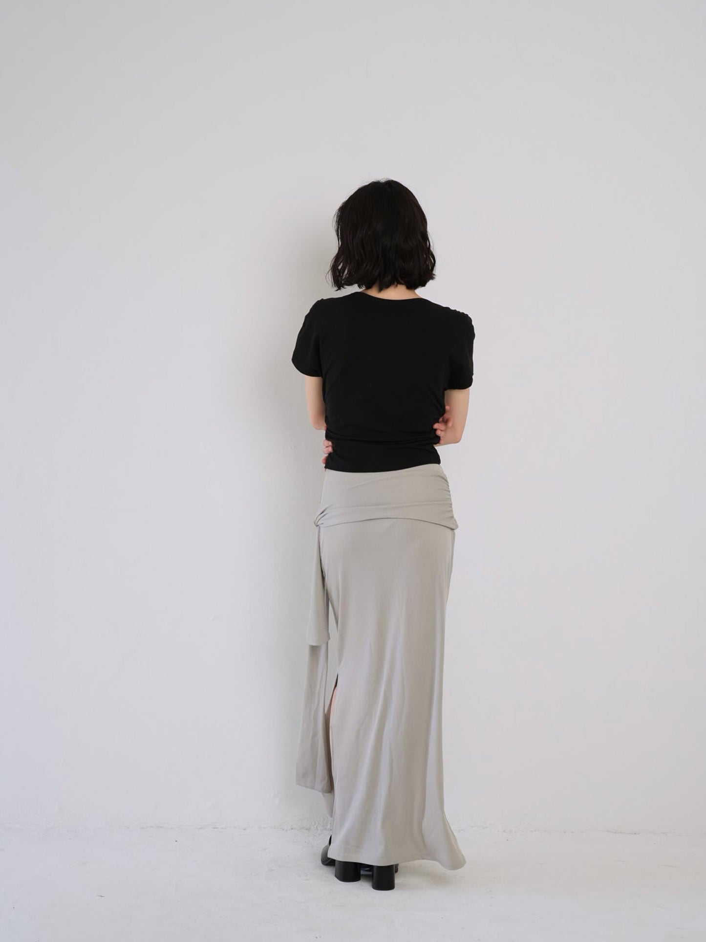 belt maxi skirt