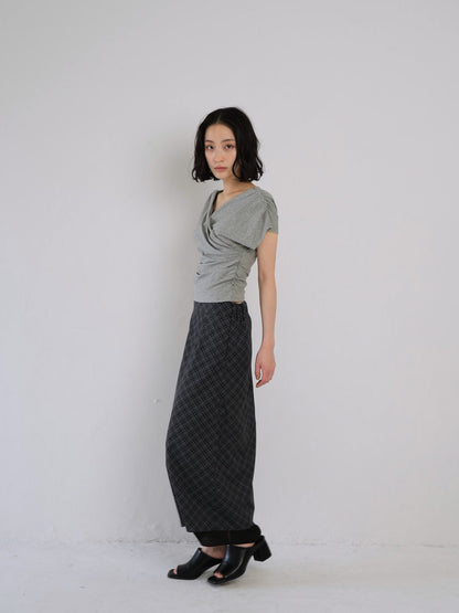 V shirring tee