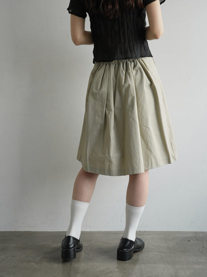 pleats midi skirt