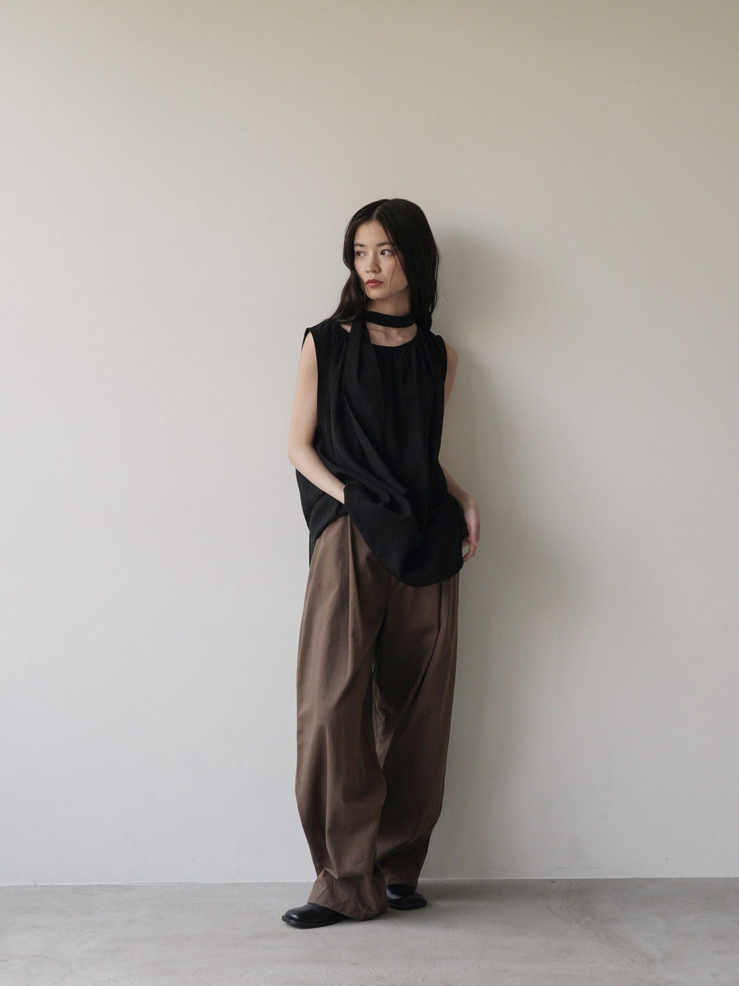 scarf wrinkle one piece