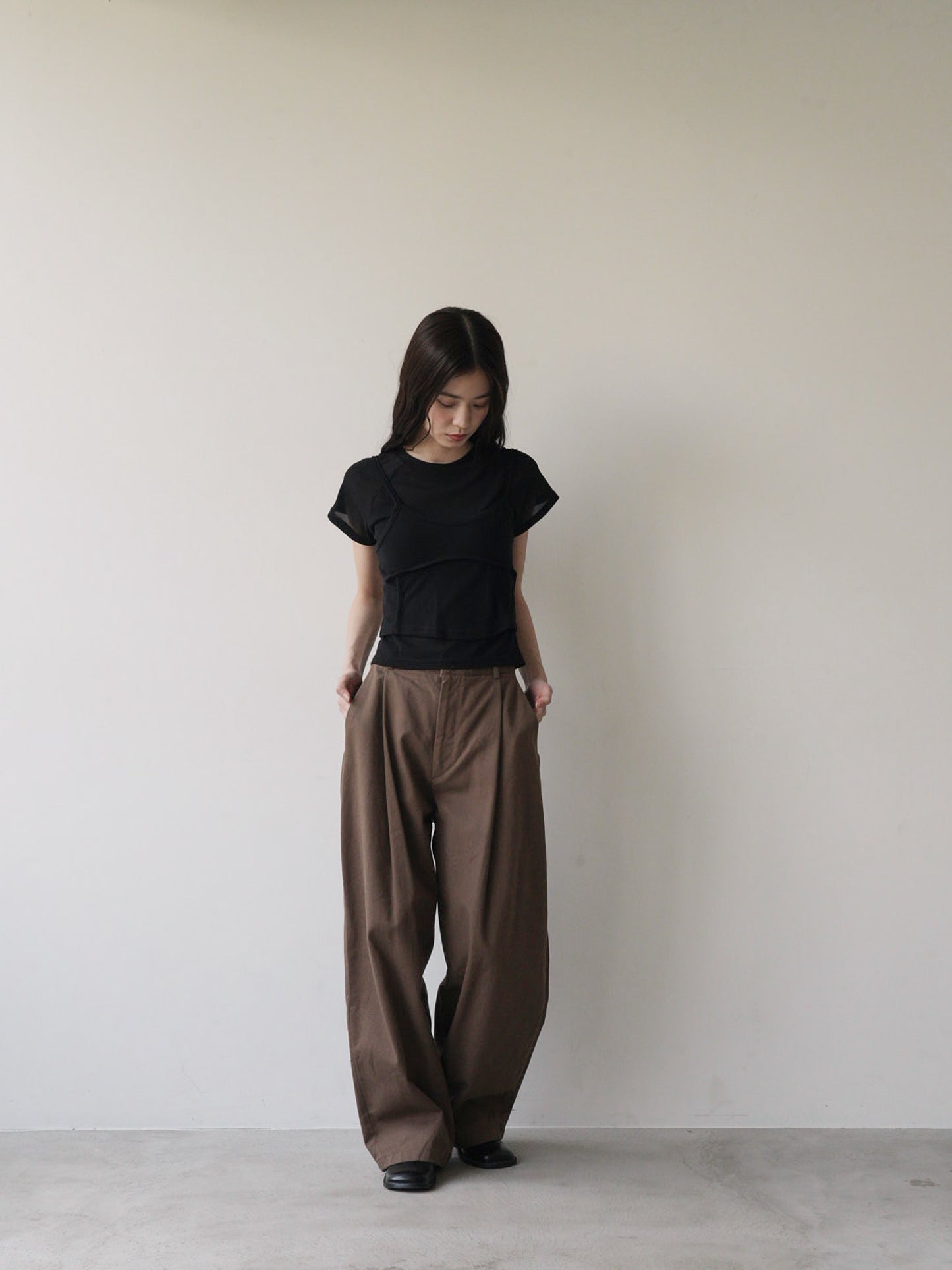 mesh camisole tee